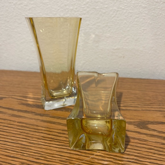 Russ Berrie Amber Glass Vases - Picture 6 of 11